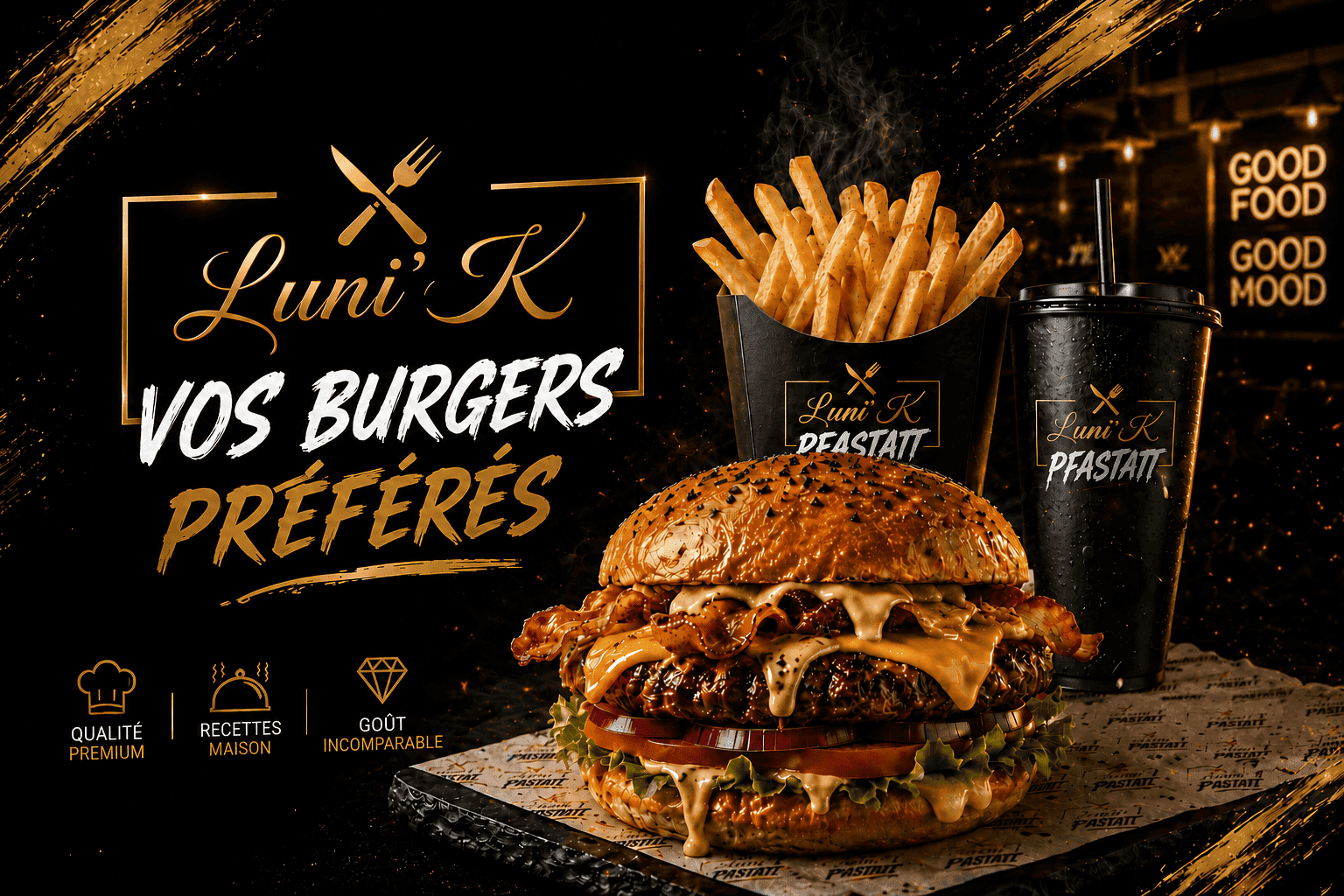Luni’K — burgers, Bretz Burger, tenders faits maison, frites et boissons